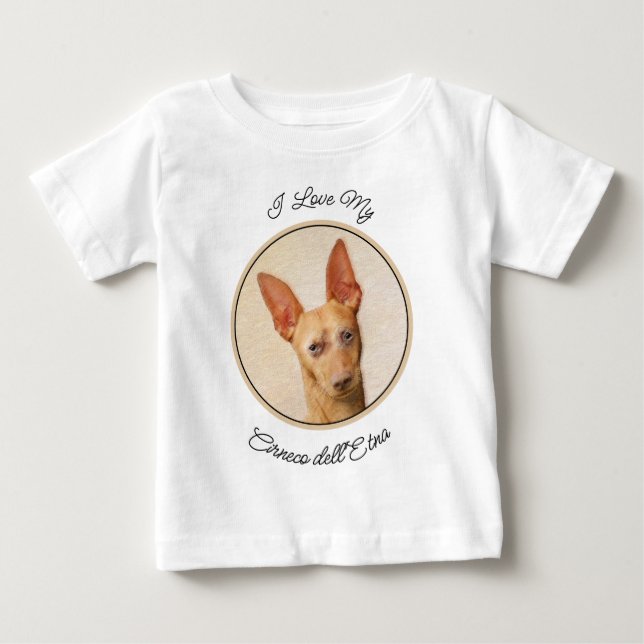 Cirneco dell’Etna Painting - Cute Original Dog Art Baby T-Shirt (Front)
