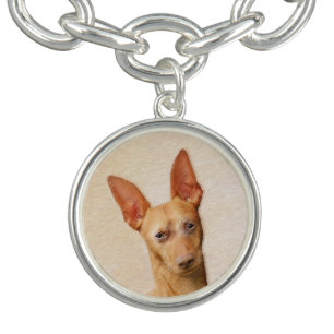 Cirneco dell’Etna Painting - Cute Original Dog Art Bracelet