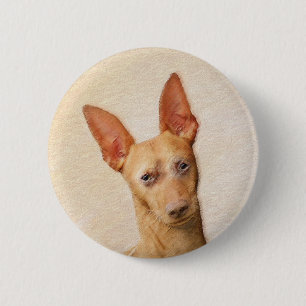 Cirneco dell’Etna Painting - Cute Original Dog Art Button