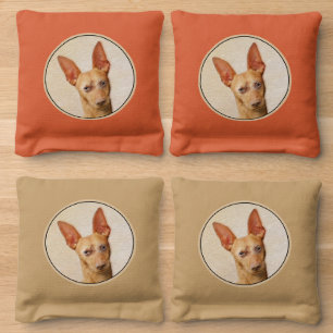 Cirneco dell’Etna Painting - Cute Original Dog Art Cornhole Bags