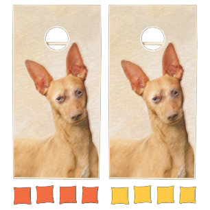 Cirneco dell’Etna Painting - Cute Original Dog Art Cornhole Set
