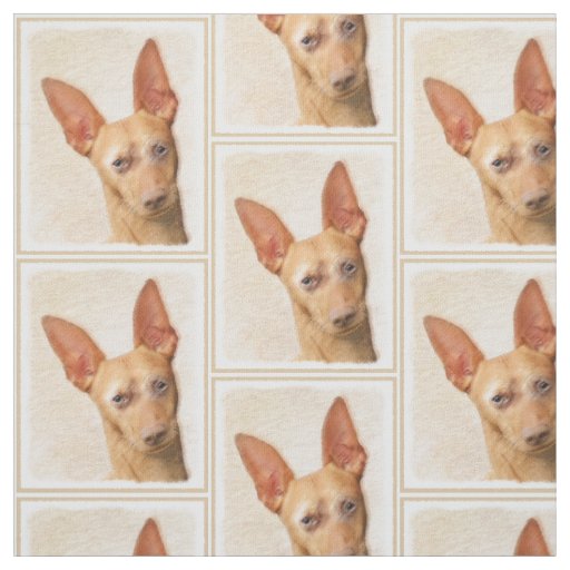 Cirneco dell’Etna Painting - Cute Original Dog Art Fabric