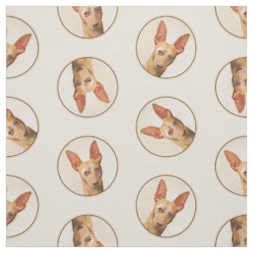 Cirneco dell’Etna Painting Cute Original Dog Art Fabric