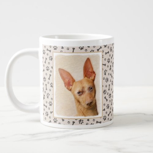 Cirneco dellEtna Painting _ Cute Original Dog Art Giant Coffee Mug