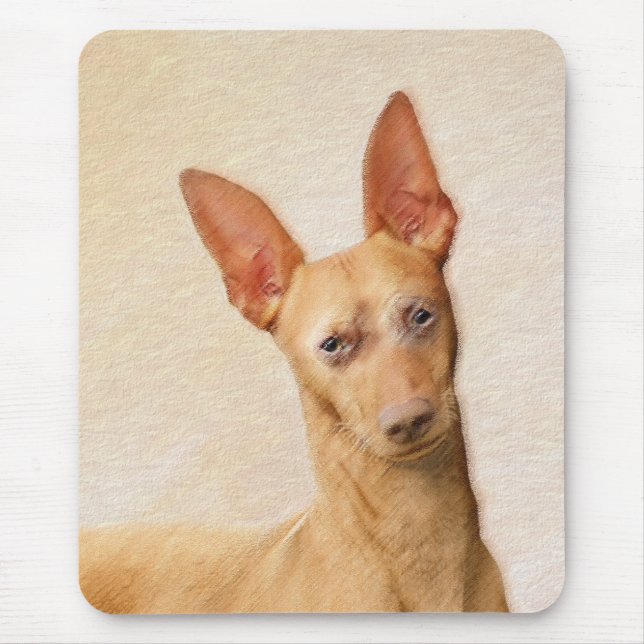 Cirneco dell’Etna Painting - Cute Original Dog Art Mouse Pad (Front)