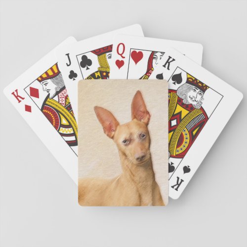 Cirneco dellâEtna Painting _ Cute Original Dog Art Playing Cards