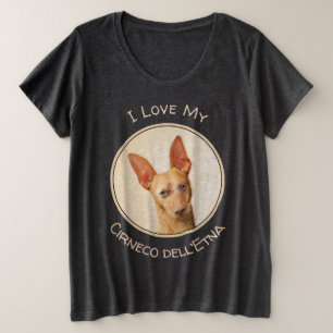 Cirneco dell’Etna Painting - Cute Original Dog Art Plus Size T-Shirt