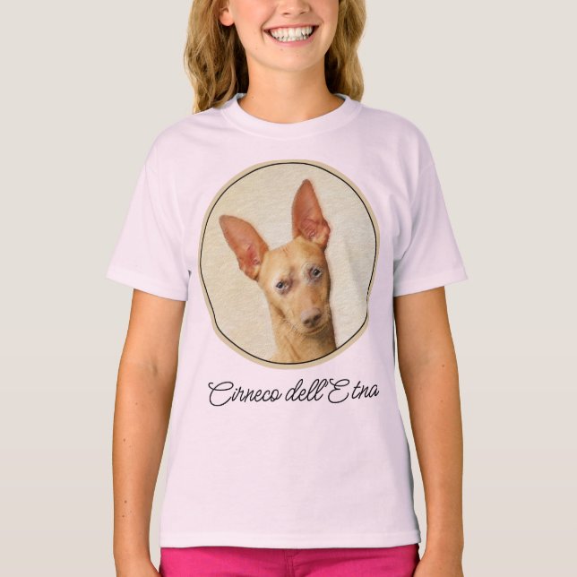 Cirneco dell’Etna Painting - Cute Original Dog Art T-Shirt (Front)