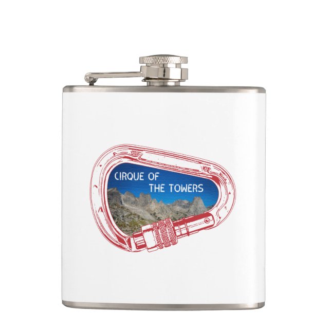 Cirque Of The Towers Climbing Carabiner Flask (Front)