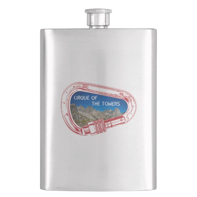 Cirque Of The Towers Climbing Carabiner Flask (Front)