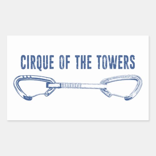 Cirque Of The Towers Climbing Quickdraw Rectangular Sticker
