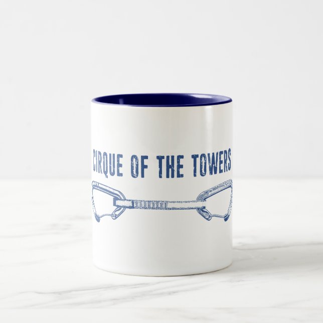 Cirque Of The Towers Climbing Quickdraw Two-Tone Coffee Mug (Center)