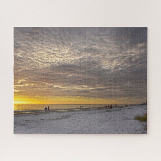 Cirrocumulus Clouds at Fort Myers Beach Sunset, FL Jigsaw Puzzle (Horizontal)