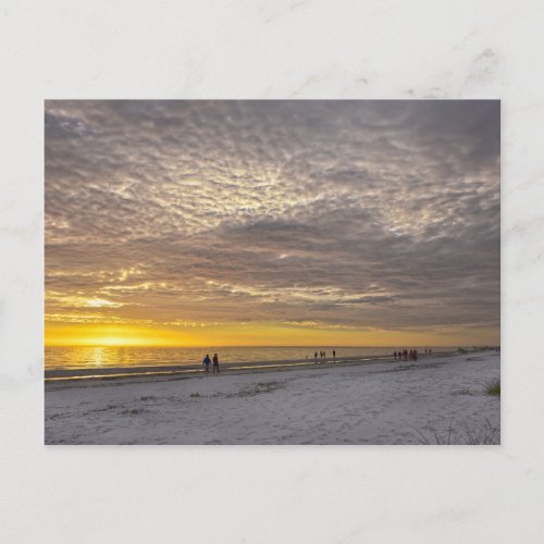 Cirrocumulus Clouds at Fort Myers Beach Sunset Fl Postcard