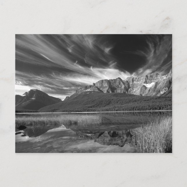 Cirrus clouds over Waterfowl Lake, Banff Postcard (Front)