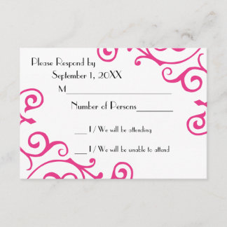 Cirrus Ivory (Magenta) RSVP Card