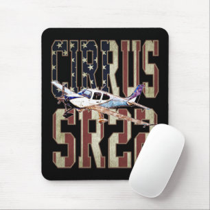 Cirrus SR22 Aircraft Vintage United States Flag Mouse Pad