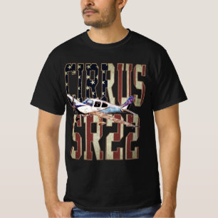 Cirrus SR22 Aircraft Vintage United States Flag T-Shirt