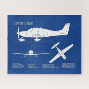 Cirrus SR22 - Airplane Blueprint Drawing Plans ABD Jigsaw Puzzle