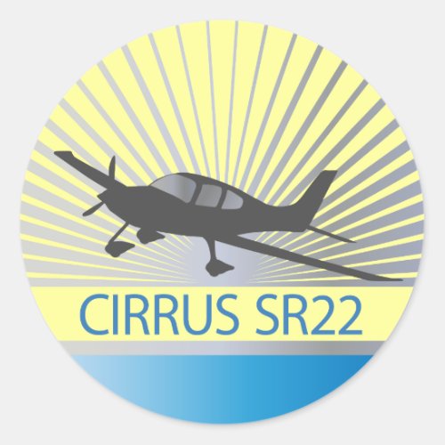 Cirrus SR22 Classic Round Sticker