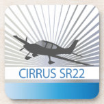 Cirrus SR22 Coaster<br><div class="desc">Classic vintage style airplane graphic - makes great gifts for student pilots, flight instructors, private pilots, air craft owners and all who love aviation. The Cirrus SR22 is a single-engine, four-seat, low wing cantilever monoplane of composite construction with tricycle landing gear aircraft. It is extremely popular among purchasers of new...</div>