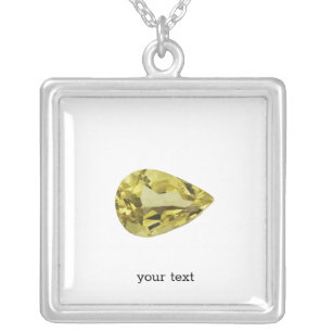 Cirtine Yellow Silver Plated Necklace