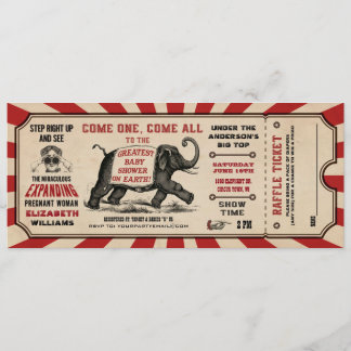 Cirus Baby Shower Ticket Invitations Diaper Raffle