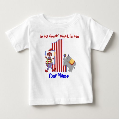 Cirus Clown 1st Birthday Shirt