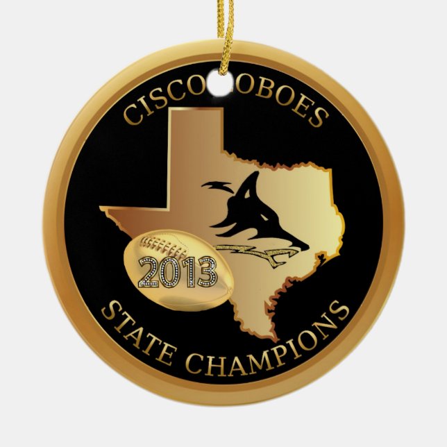 Cisco Loboes State Champions ornament personalize (Front)