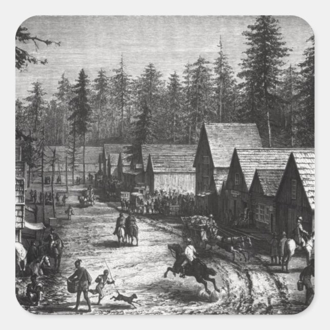 Cisco, station county of Placer Square Sticker (Front)