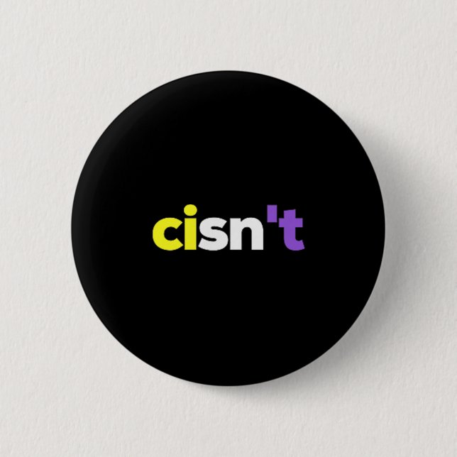 Cisnt Non-binary Lgbtq Pride, Enby Present _ Nonbi Button (Front)