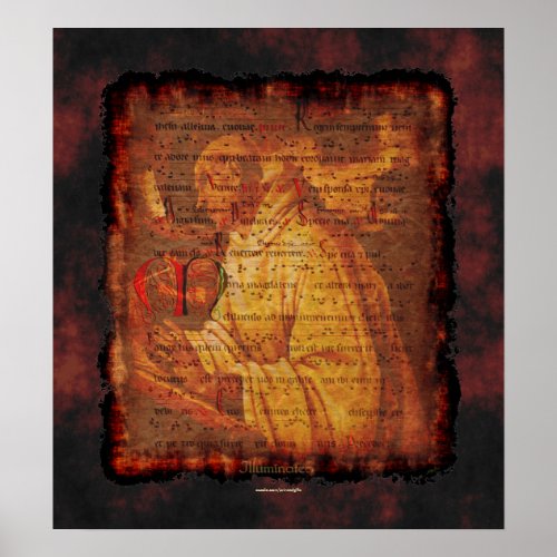 Cistercian Monk  Sacred Music Religious Art Print