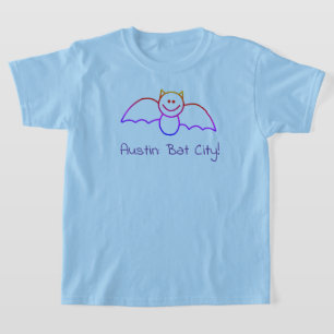 CISV Austin Child's Blue Bat City T-Shirt