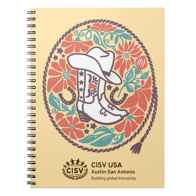 CISV Austin Cowboy Hat and Boots Notebook (Front)