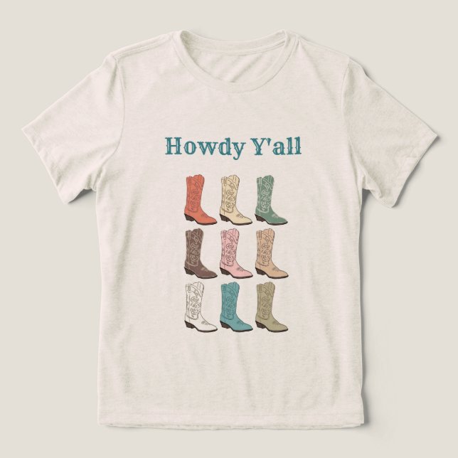 CISV Austin Howdy Y'all Women's Tri-Blend Shirt (Design Front)