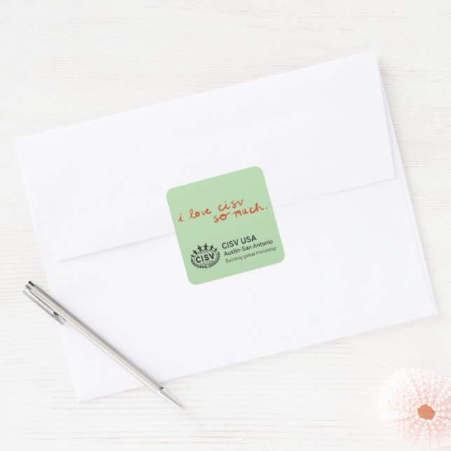 CISV Austin "I love CISV so much." Stickers (Envelope)