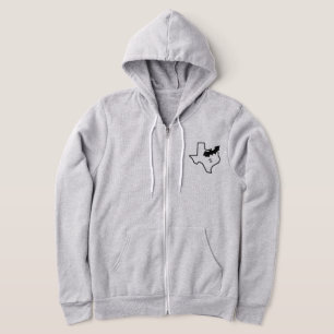 CISV Austin Men's Zipper Hoodie with ATX Bat Motif