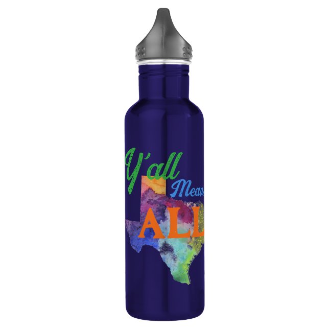 CISV Austin "Y'all Means All"  Stainless Steel Water Bottle (Left)
