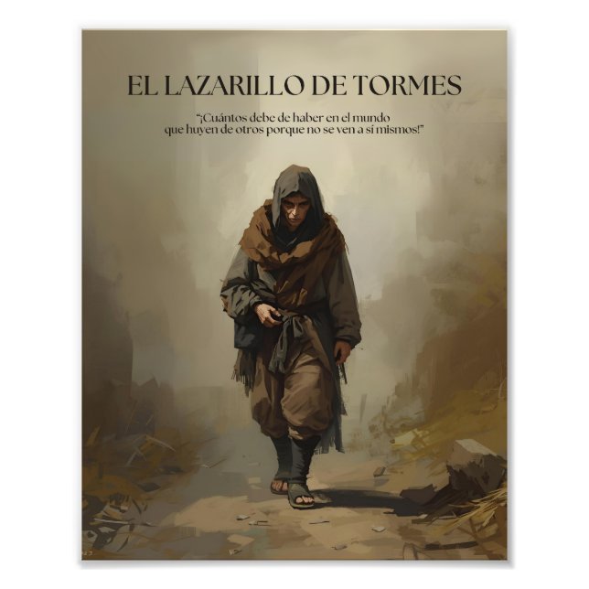 Cita de "El Lazarillo de Tormes" Photo Print (Front)