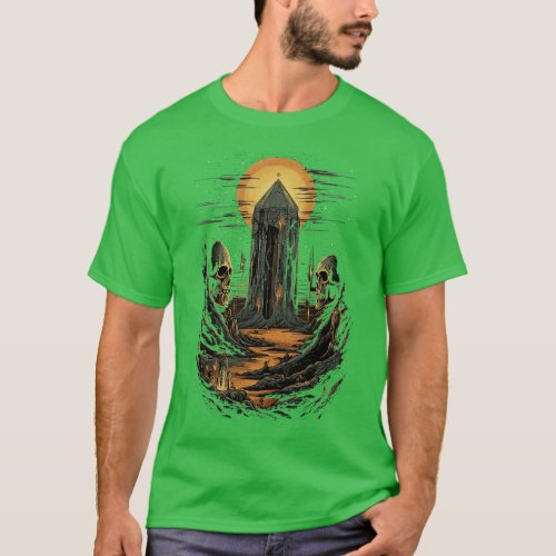 Citadel Of The Necromancers vintage fantasy scifi  T_Shirt