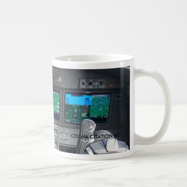 Citation M2 Jet Cockpit Instrument Panel Coffee Mug (Right)