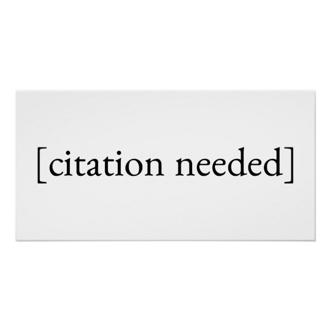 Citation needed poster (Front)