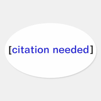 Citation Needed Stickerbomb Oval Sticker