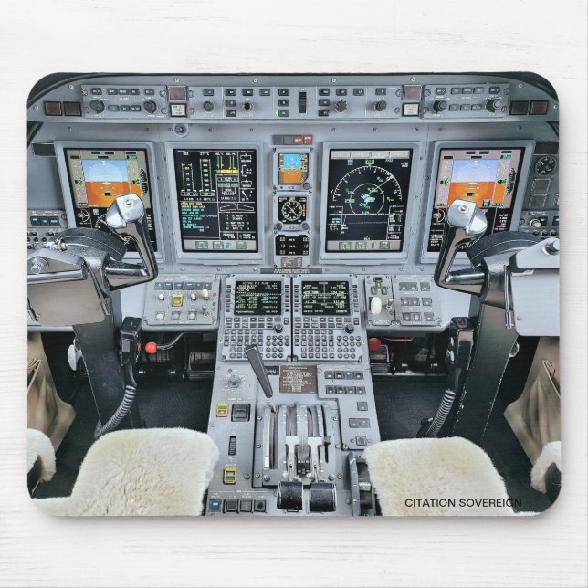 Citation Sovereign Cockpit  Mouse Pad (Front)