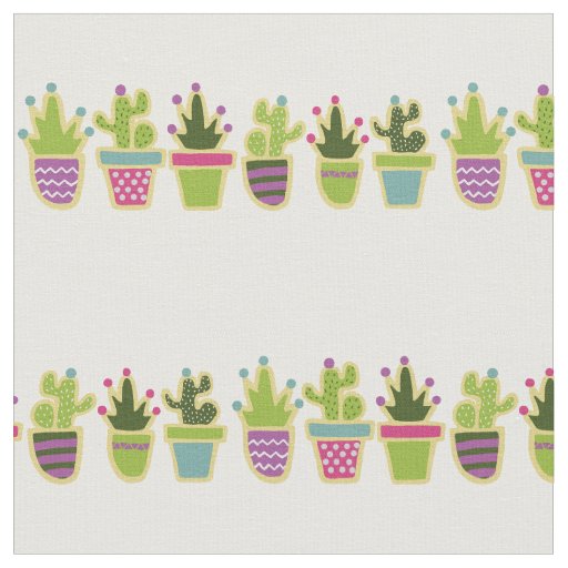 Cite cactus design with custom background color fabric