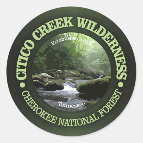 Citico Creek Wilderness Classic Round Sticker
