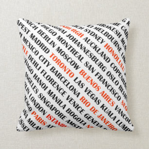 Cities around the world pillow