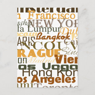 Cities Around The World Postcard