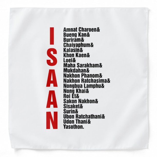 Cities of Isaan, Thailand Bandana (Front)