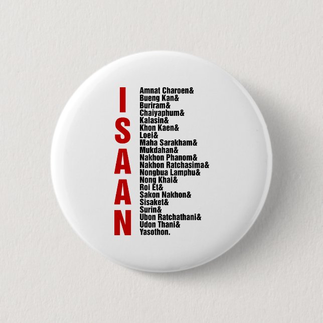 Cities of Isaan, Thailand Button (Front)
